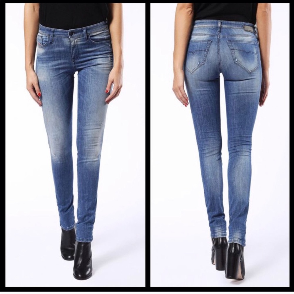 NWT DIESEL Skinzee Skinny Jeans Trousers 25 Long
